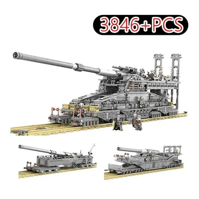 10005 Deutsch Gustav Schwere Dora Bausteine Militär Eisenbahn Gun Modell Tank Ziegel Spielzeug Image