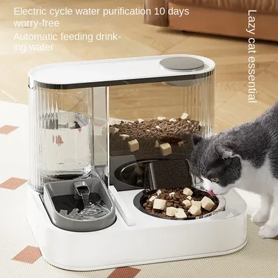 PurrPal Pro Futterhahn - 5L Smart Edelstahlnapf mit Anti-Kipp-Basis & Nachtsicht, IPX7 Wasserdicht Image