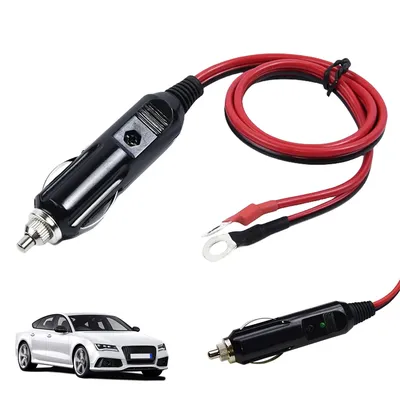 12-24V Auto Stecker Stecker Hochleistungs-Zigaretten anzünder Adapter Netz kabel mit 50cm Kabel 10a Image
