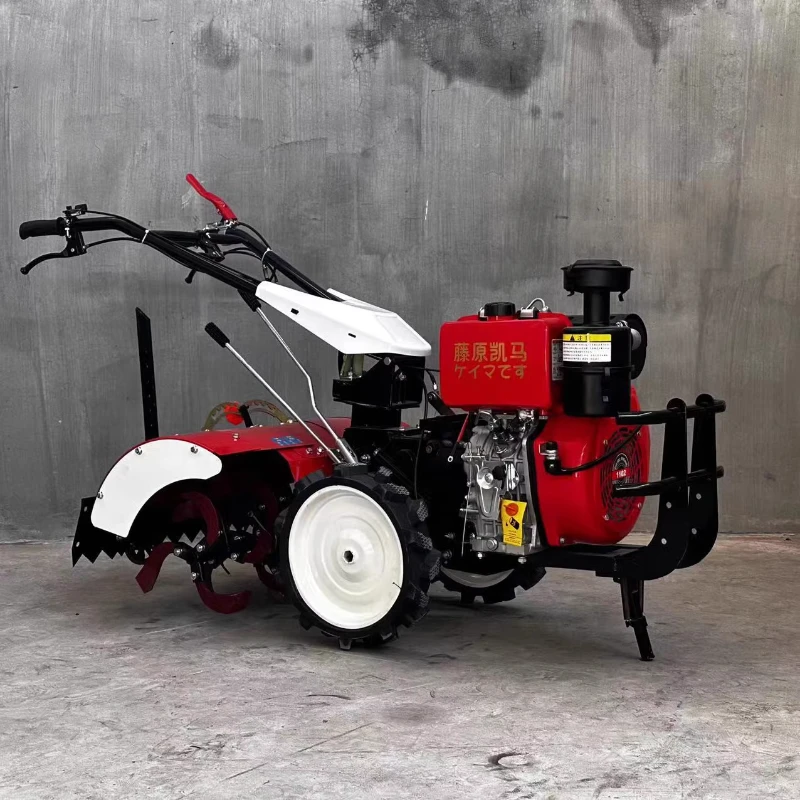 Diesel neue Mikrofräse Allradantrieb Rotierfräse landwirtschaftliche kleine Grabenmaschine Pflügen Grat Pflügen neu Image