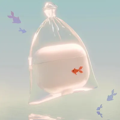 Kleine Fisch-Kopfhörerhülle, maßgeschneidert für AirPods Pro 1/2 und AirPods 4, Original-Design, Image