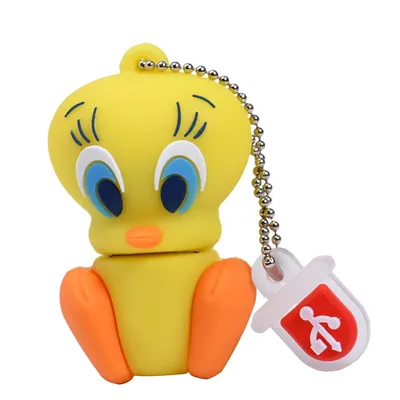 Mini Gelbe Ente USB-Flash-Laufwerk 64 GB Niedlicher Cartoon-Stick 32 GB Hochgeschwindigkeits-Stick Externer Speicher Kreatives USB-Stick-Geschenk Image