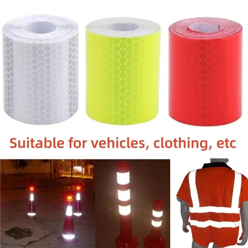 1PC 100cm 5cm Warnung Licht Reflektor Schutz Aufkleber Warnband Reflektierende Film Auto Sicherheit Mark Reflektierende Streifen Aufkleber