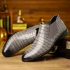 Chelsea-Stiefel für Herren, luxuriöse Stiefeletten mit spitzer Zehenpartie, trendige, hochwertige Lederschuhe, Business-Kleiderstiefel, große Herrenschuhe