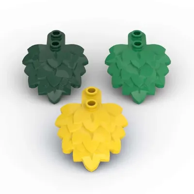 MOC 10PCS 5058 Botanische Blatt Blume Ziegel Anlage Platte Runde 1x2 Mit Geschichteten Blätter Image