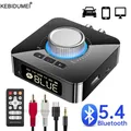 Ricevitore trasmettitore audio Bluetooth 5.4 3,5 mm AUX RCA TF/U-Disk Jack Adattatore wireless stereo Display a LED Kit TV per auto con controllo IR
