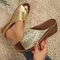 Sandales femmes chaussures été plate-forme talons chaussures femme sans lacet chaussures compensées femmes sandales doux femme pantoufles chaussures femme
