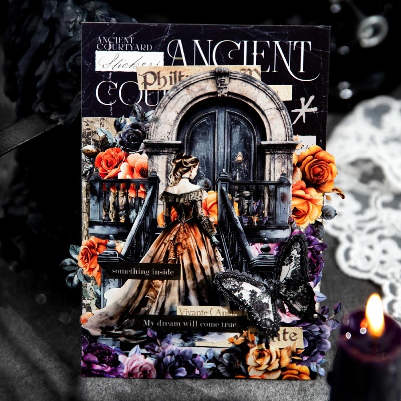 Divers autocollants de scène rétro, 20 pièces, matériaux faits à la main, décoration pour Scrapbook, journal intime, couverture d