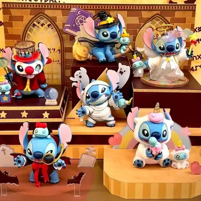 Disney Stitch 2.0 Blind Box Figures - Funny Diary Collectible, Anime Cake Topper & Desk Decor for
