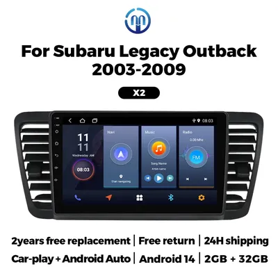 For Subaru Outback 3 Legacy 4 2003 - 2009 Intelligent System Android 14 Auto Car Radio Stereo