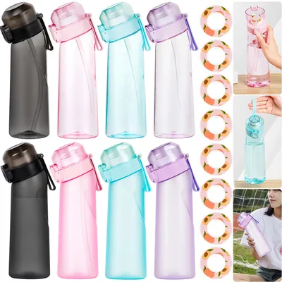 650ML Sports Water Bottle Fruit Fragrance Water Bottle with Straw Fragrance Smelling Water Bottle