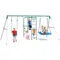 Swing Sets for Backyard with Monkey Bars, Belt Swing, Platform Swing, Climbing Net, Trapeze Bar,