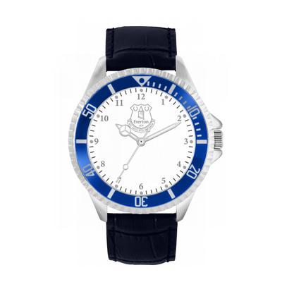 Everton Silbergehäuse – Uhr mit blauem Lederarmband Image
