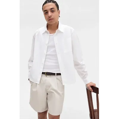 Loom Nolan White Poplin Business Shirt - White S at Urban Outfitters