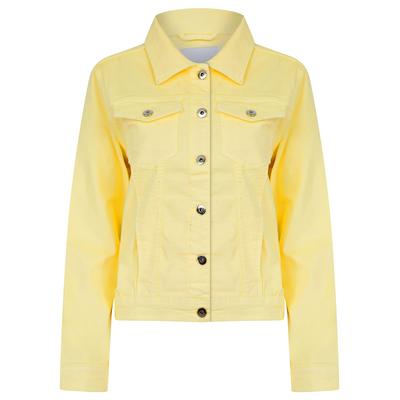 Coats / Jackets Feather Women's Stretch Cotton Denim Jacket in Pale Lemon - Amara Reya / 20 - Tokyo Laundry