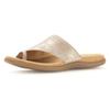 Dianette GABOR, Damen, Gr. 40, gold (goldfarben), Ziegenveloursleder, metallic, casual, Schuhe, Keilabsatz, Sommerschuh, Bequemschuh mit Zehenring