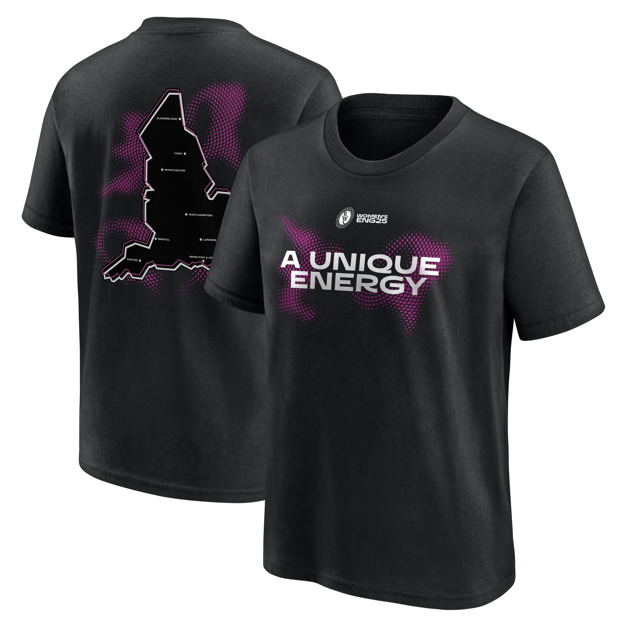 Fan-T-Shirt mit Rugby-Weltmeisterschaft ENG25-Grafik – Schwarz – Junior Image