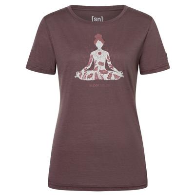 super.natural - Women's Larissa Tee - Merinoshirt Gr XS raisin / roan rouge Image