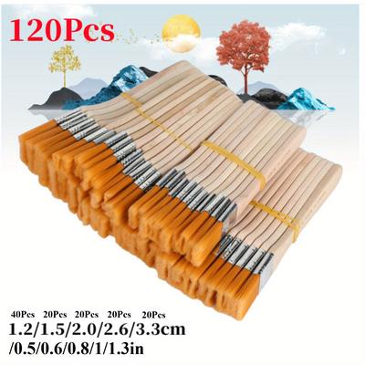 TEMU 120pcs Nylon Board Brush Oil Cleaning Small Brushes, Industrial Brushes Paint Board Brushes Small Grill Brushes Image