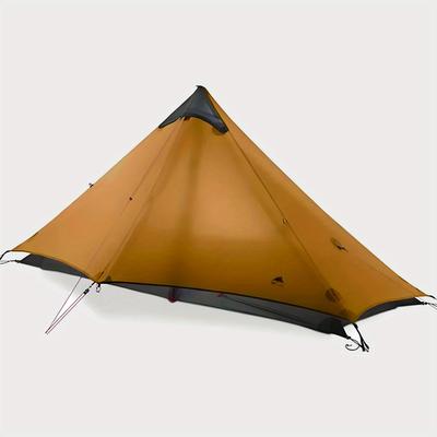 TEMU 3f Ul Gear Khaki Ultralight 3-season Camping Tent - Waterproof Nylon, Pvc Poles, L-shaped Doorway, Ideal For Backyard & , Lightweight Hiking Shelter, Camping Accessories Image