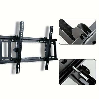 "TEMU Tv Wall Mount Bracket For 32-65" Led, Lcd, Oled - Adjustable Tilt 0°-15°, Heavy Duty Iron Construction, Kit Included" Image