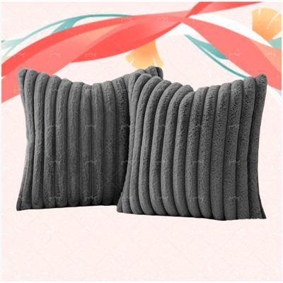 TEMU Plush Velvet Cushion Cover, Set Of 2, Soft Fur, Decorative Sofa Cushion Cover For Sofa, Bedroom, Home, Car Decoration, 50 X 50 Cm Image