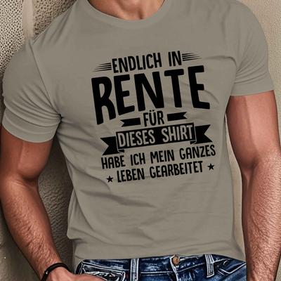 TEMU Funny German Men's Short Sleeve T-shirt Summer T-shirt Top Image