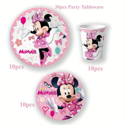 TEMU 30pcs Fans Theme Birthday Party Disposable Tableware Set, Plates, Cups, Scene Decoration And Decoration Supplies Image