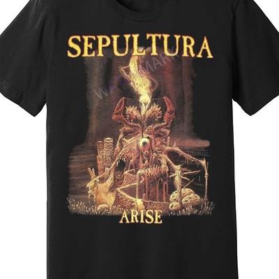 TEMU Bandsepultura Heavy Metal Bandsepultura Retro Vintage 891949 Funny Men's Short Sleeve T-shirt Black Pr2 Image