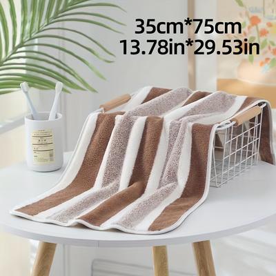 TEMU Super Absorbent Microfiber Bath Towel 1pc Towel/1pc Bath Towel - Quick Drying, Soft And Durable, Suitable For Sports, Gym And Shower Use - 2 Sizes : 35cm X 75cm, 70cm X 140cm Image