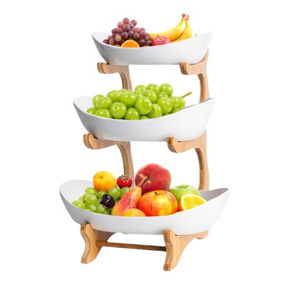 TEMU 3 Layer Fruit Plate Room Plastic Snack Dish Creative Modern Dried Fruit Basket Candy Dish Cake Stand Salad Bowl Image