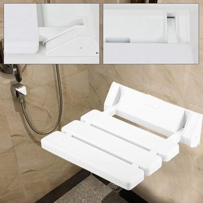 TEMU Shower Stool Wall Mounting Foldable Shower Seat Shower Stool Shower Aid White Image