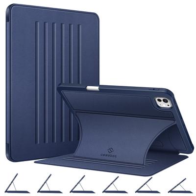 TEMU Case For 11 Inch M4 (2024) With Pencil Holder - Housing, Soft Tpu Back Cover Multi-angle Viewing With Magnetic Stand For M4 11 Image