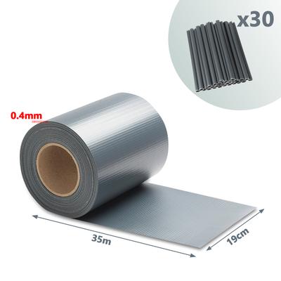 TEMU Pvc Sight Protection Strips Double Rod Mats, Fastening Clips Sight Protection Fence, Rod Mat Fence Sight Protection Windscreen, Dark Grey/light Grey/green, 35m X 19 Cm/50m X 19 Cm/70m X 19 Cm . Image