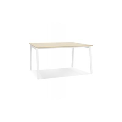 Besprechungstisch aus Holz und Metall | Bürobank für Konferenzräume | Quadratischer Schreibtisch mit eleganter Oberfläche | Modern | Kadima Design Image