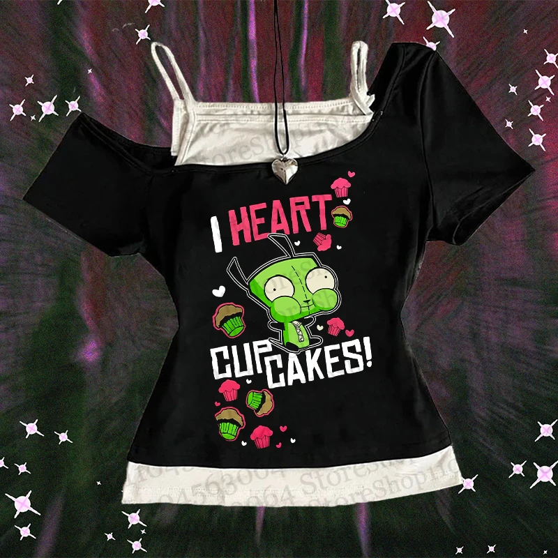 Top Y2k Clothes Women Tops Cute Tops With Suspenders Women's Cropped Trashy Y2k 2000s Crop Top Woman Female Clothing Harajuku