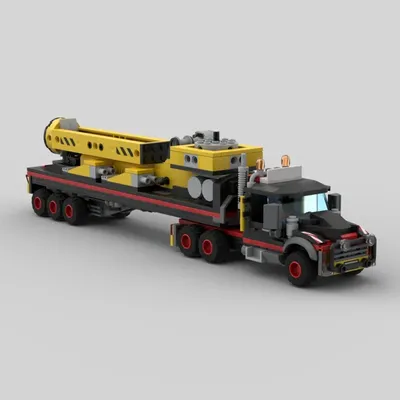 409PCS MOC Stadt Transport Spezielle Transport Lkw & Flachbett Anhänger Modell Bausteine Ziegel DIY Image