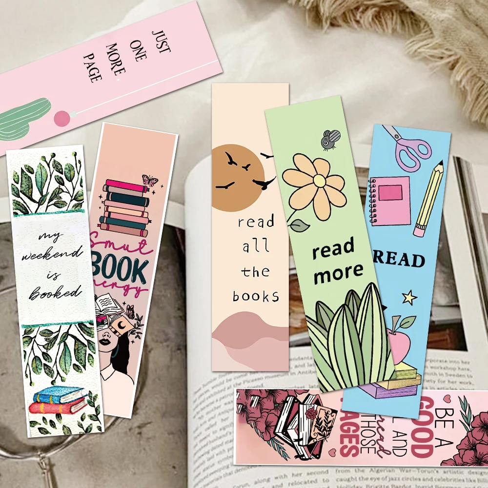 30 Stück Leselesezeichen, Leseseitenmarkierungen, Lesezeichen für Buchliebhaber, Cartoon-Studenten, Buchfreundengeschenke, Schule, Bürobedarf Image