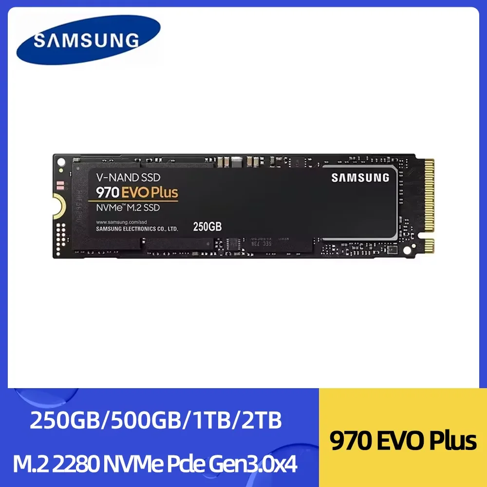 SAMSUNG 970 EVO Plus SSD 250 GB 500 GB 1 TB 2 TB MLC NVMe Festplatte HDD Festplatte M.2 2280 Internes Solid-State-Laufwerk für Laptop-PC Image