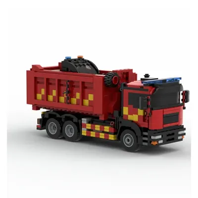 MOC Speed Champion MOC-97347 Feuerwehr Prime Mover Spielzeug Bausteinmodell 972PCS LKW Modell Image