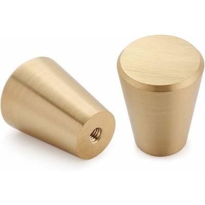 Schrankknöpfe aus gebürstetem Messing – goldene Kommoden- und Schubladenknöpfe für Schränke, Image