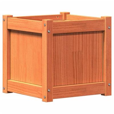 Pflanzkübel Wachsbraun 40x40x40 cm Massivholz Kiefer Vidaxl Image