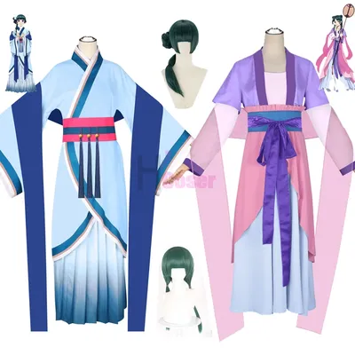 Anime Kusuriya no Hitorigoto Maomao Cosplay Kostüme Mao Mao Kostüm Perücke China Hanfu Retro Image