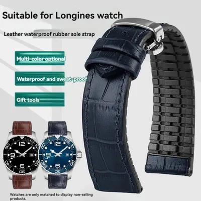 19mm 20mm 21mm 22mm für longines master kollektion l3 l4 l2.628/l 2,673 Uhren armband Rindsleder Image