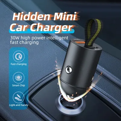 200 W Mini-USB-Autoladegerät, superschnelles Laden, Typ C, PD-Schnellladung, Autotelefon-Ladegerät, Image