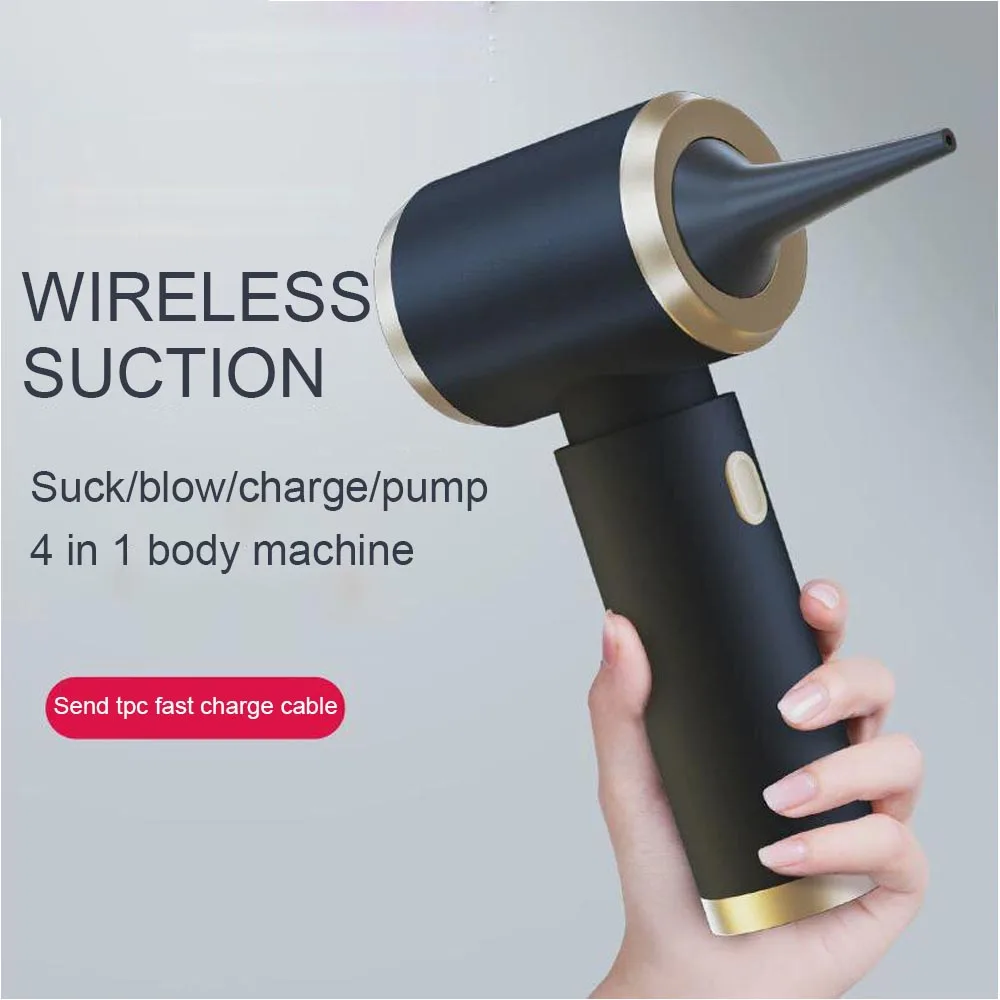 4-in-1 kabelloser Autostaubsauger | 18KPA starke Saug- und Luftgebläse | Handheld für Auto/Zuhause/Haustier | 18000PA Wireless Image