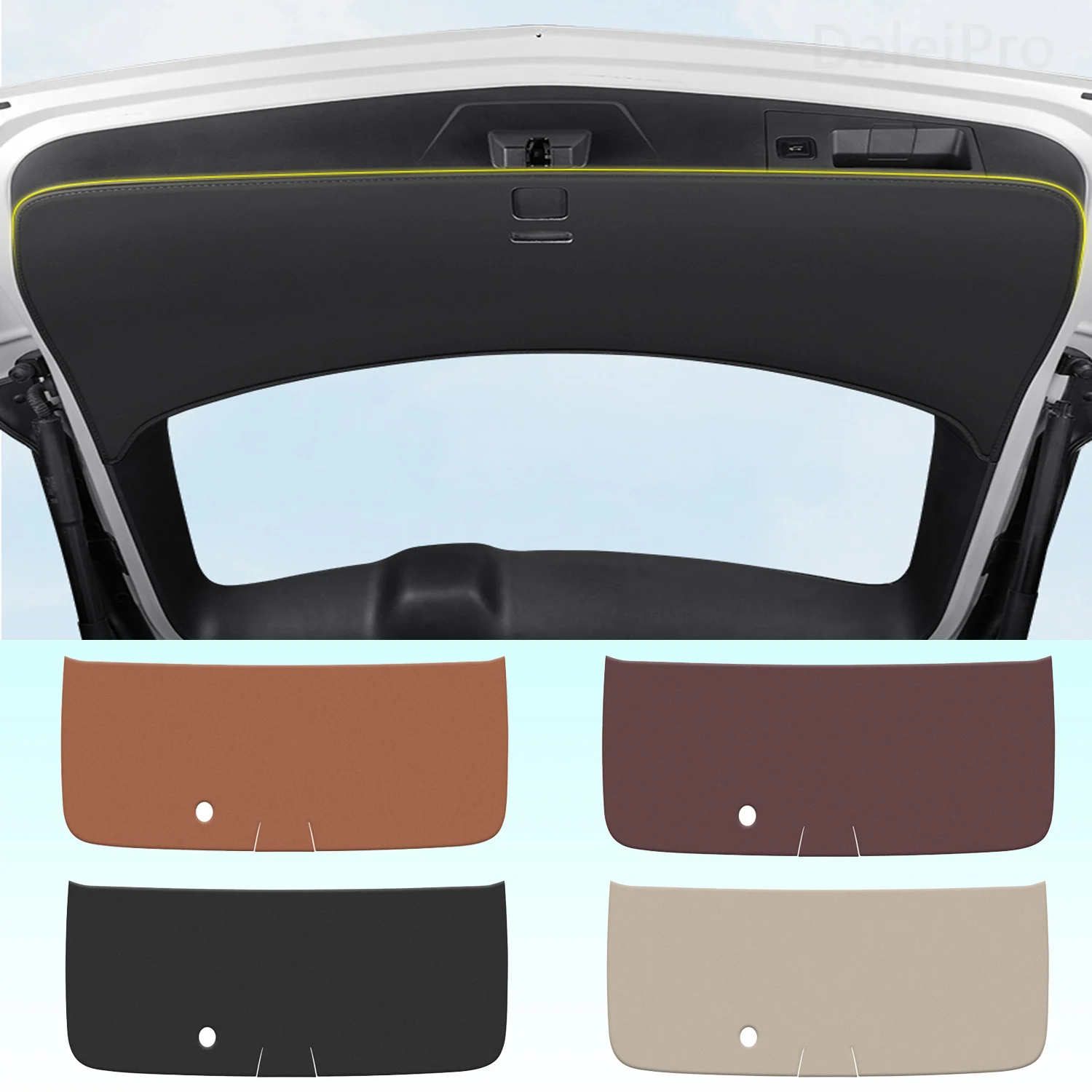 Für Skoda Kodiaq 2017-2023 2024 2025 Auto-Heckklappen-Schutzmatte Kofferraum-Schutzabdeckung Anti-Kick Leder-Dekorationspolster Image