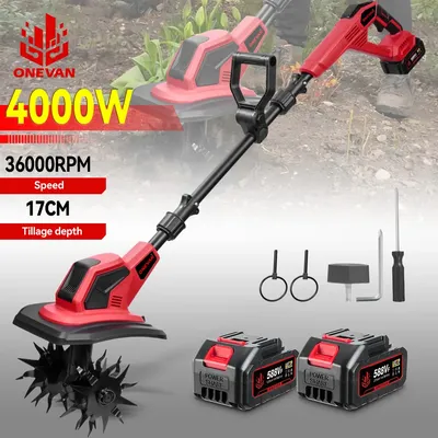 Elektrische Pinne Grubber 4000 W 36000 RPM Cordless 17 CM Elektrische Vertikutierer Garten Trimmer Power Tool Für Makita 18 V Batterie Pin
