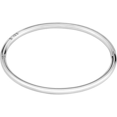 Armreif BOSS "LIVE, 1580685, 1580686", silber (edelstahlfarben, weiß, weiß), Armbänder, Damen, Edelstahl, mit Preciosa Crystal Image