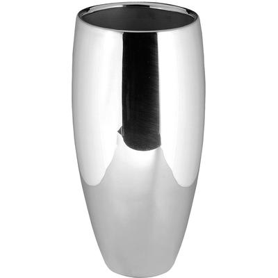Dekovase FINK "AFRICA", silber (silberfarben), H:28cm Ø:14cm, Eisen, Vasen, Tischvase aus Metall, vernickelt Image